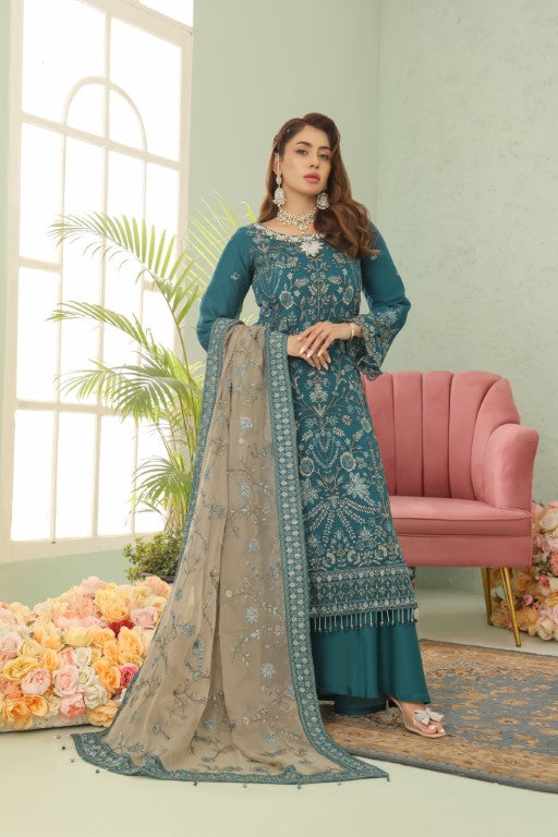 LA Bella: Embroidered Chiffon Suits