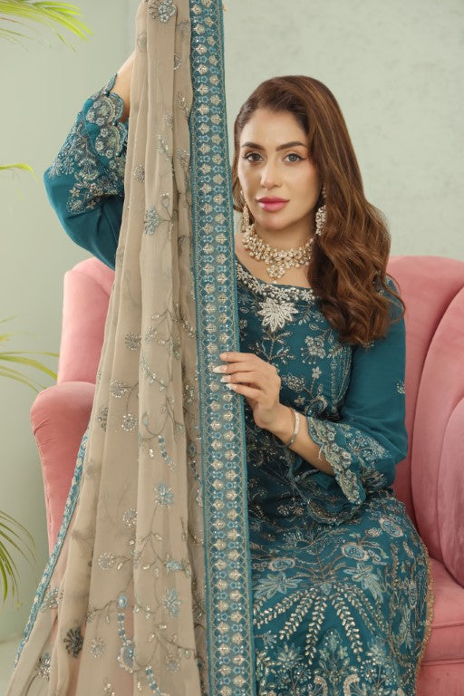 LA Bella: Embroidered Chiffon Suits