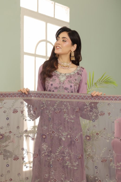 LA Bella: Embroidered Chiffon Suits