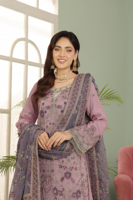 LA Bella: Embroidered Chiffon Suits