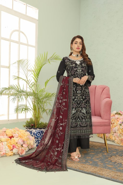 LA Bella: Embroidered Chiffon Suits