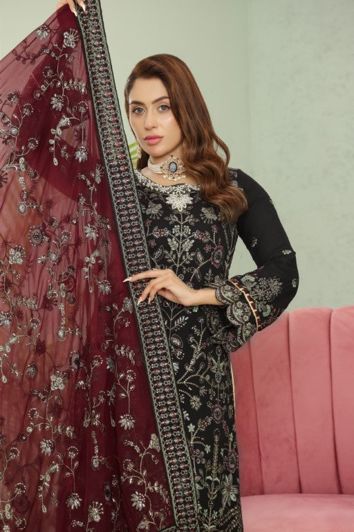 LA Bella: Embroidered Chiffon Suits