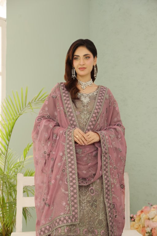 LA Bella: Embroidered Chiffon Suits