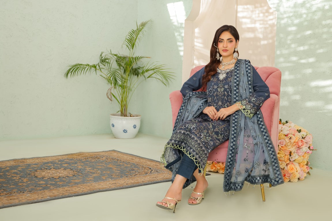 LA Bella: Embroidered Chiffon Suits