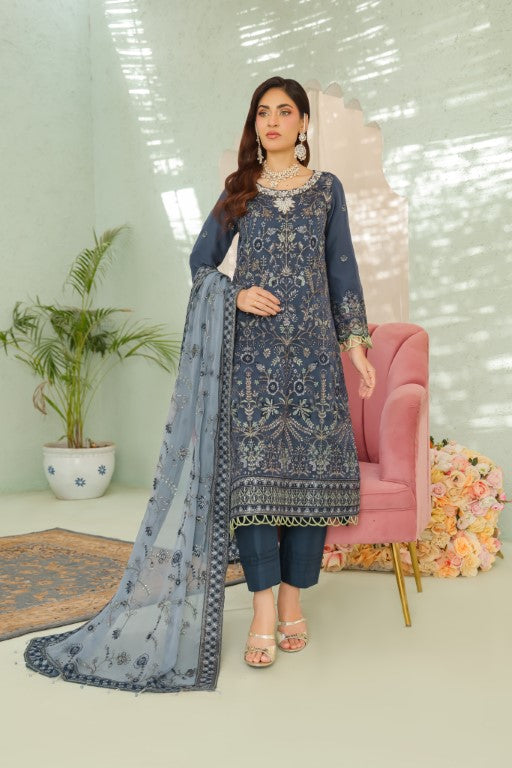 LA Bella: Embroidered Chiffon Suits