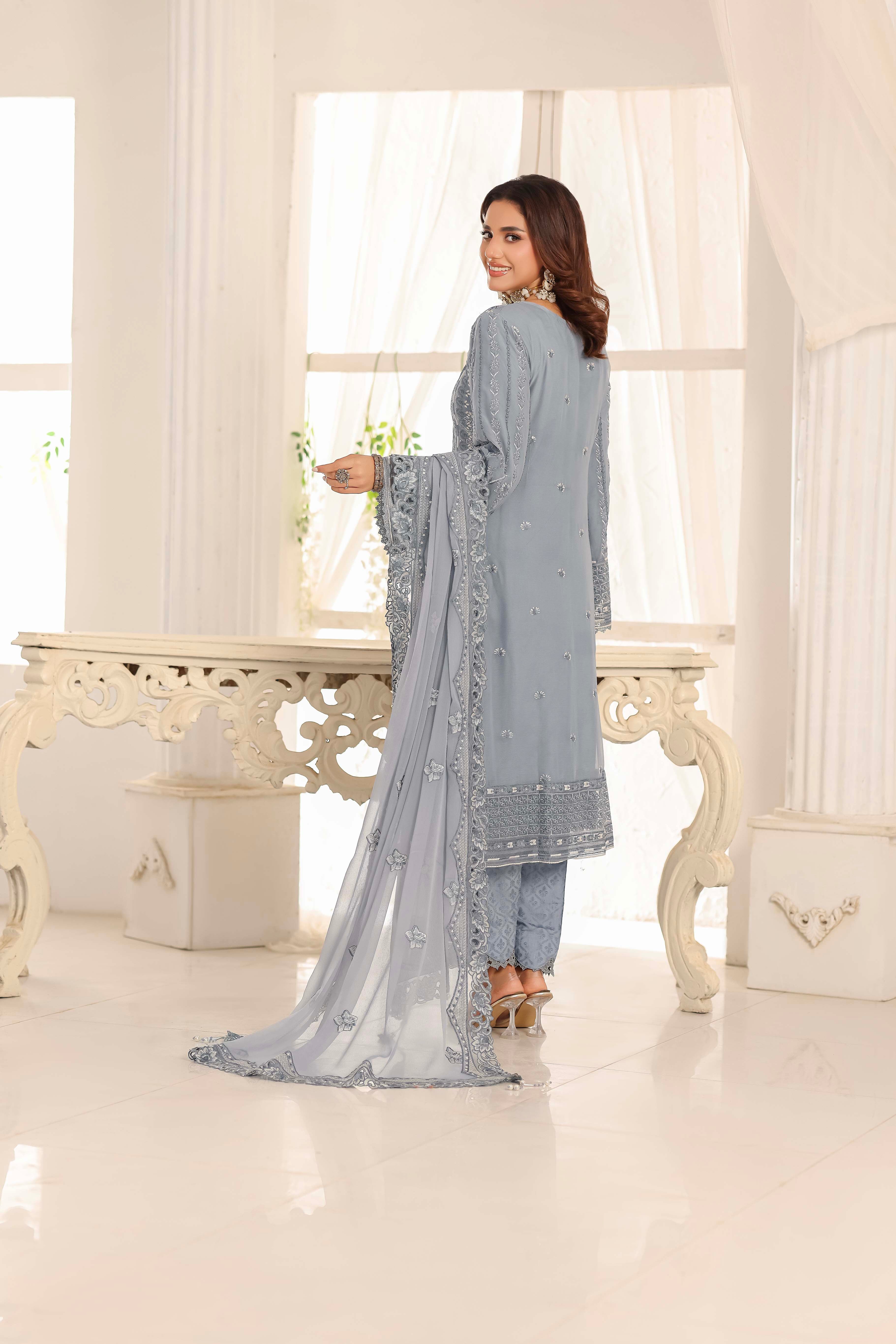 Ziva – A Symphony of Grace & Luxury | Powder Blue