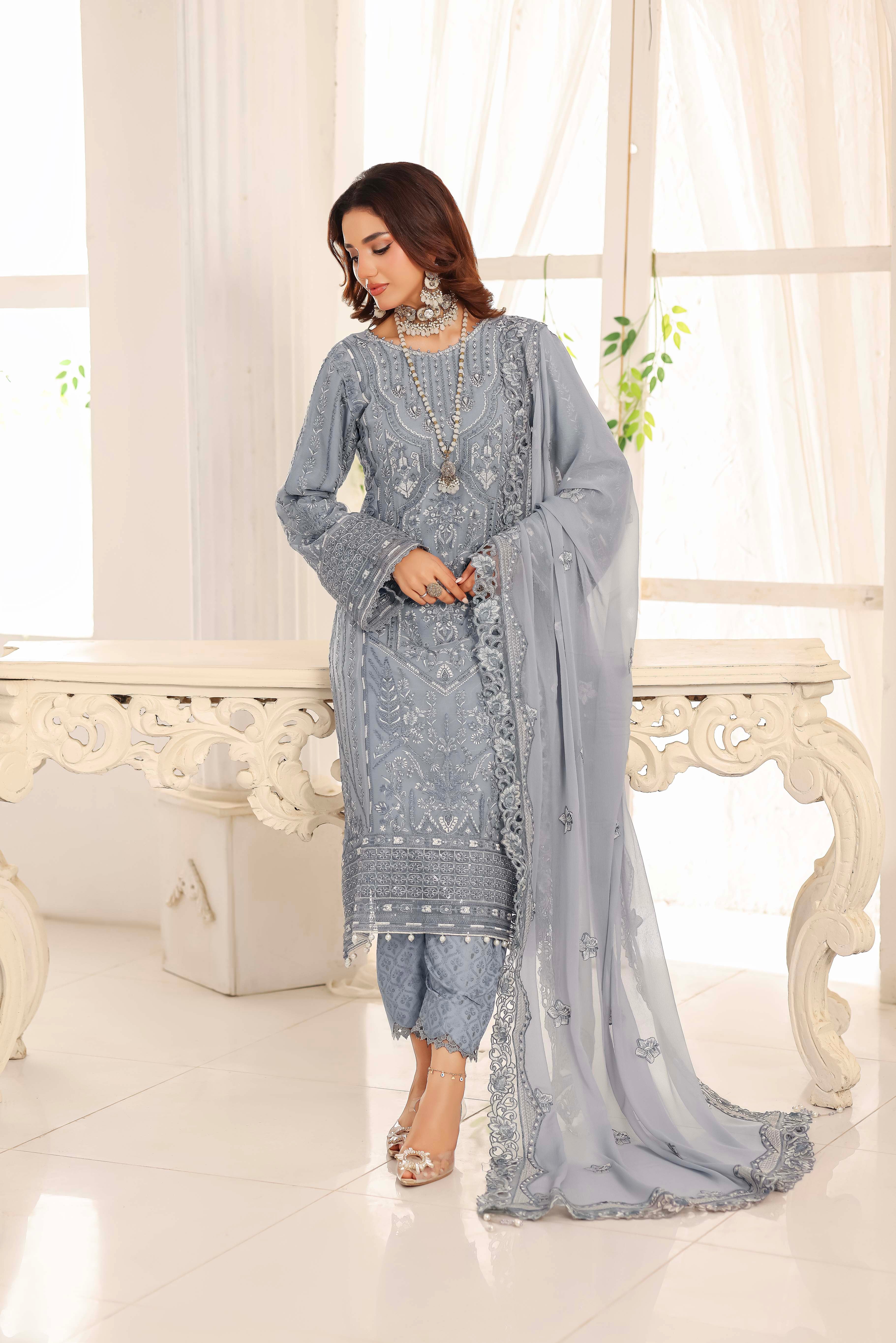 Ziva – A Symphony of Grace & Luxury | Powder Blue
