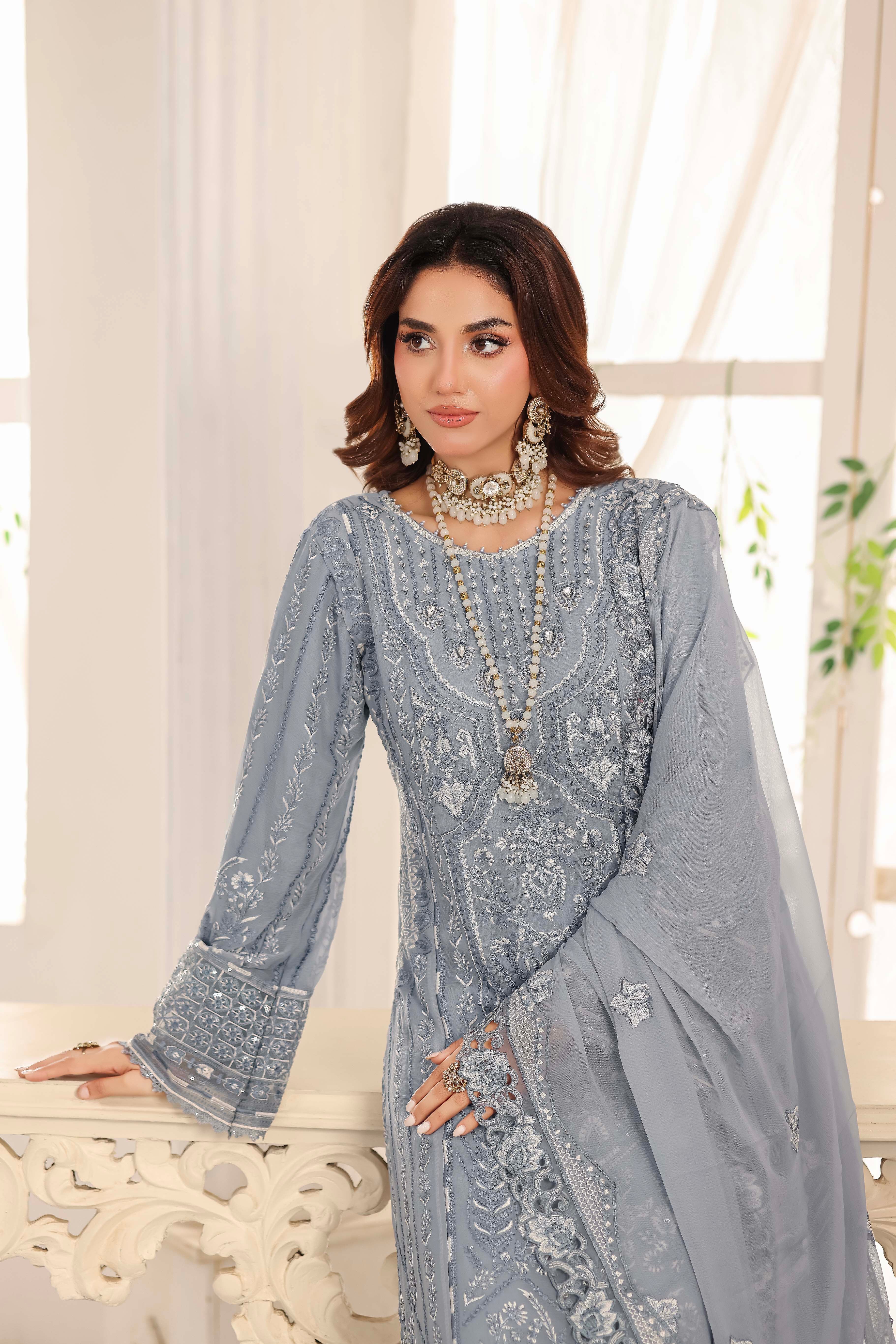 Ziva – A Symphony of Grace & Luxury | Powder Blue