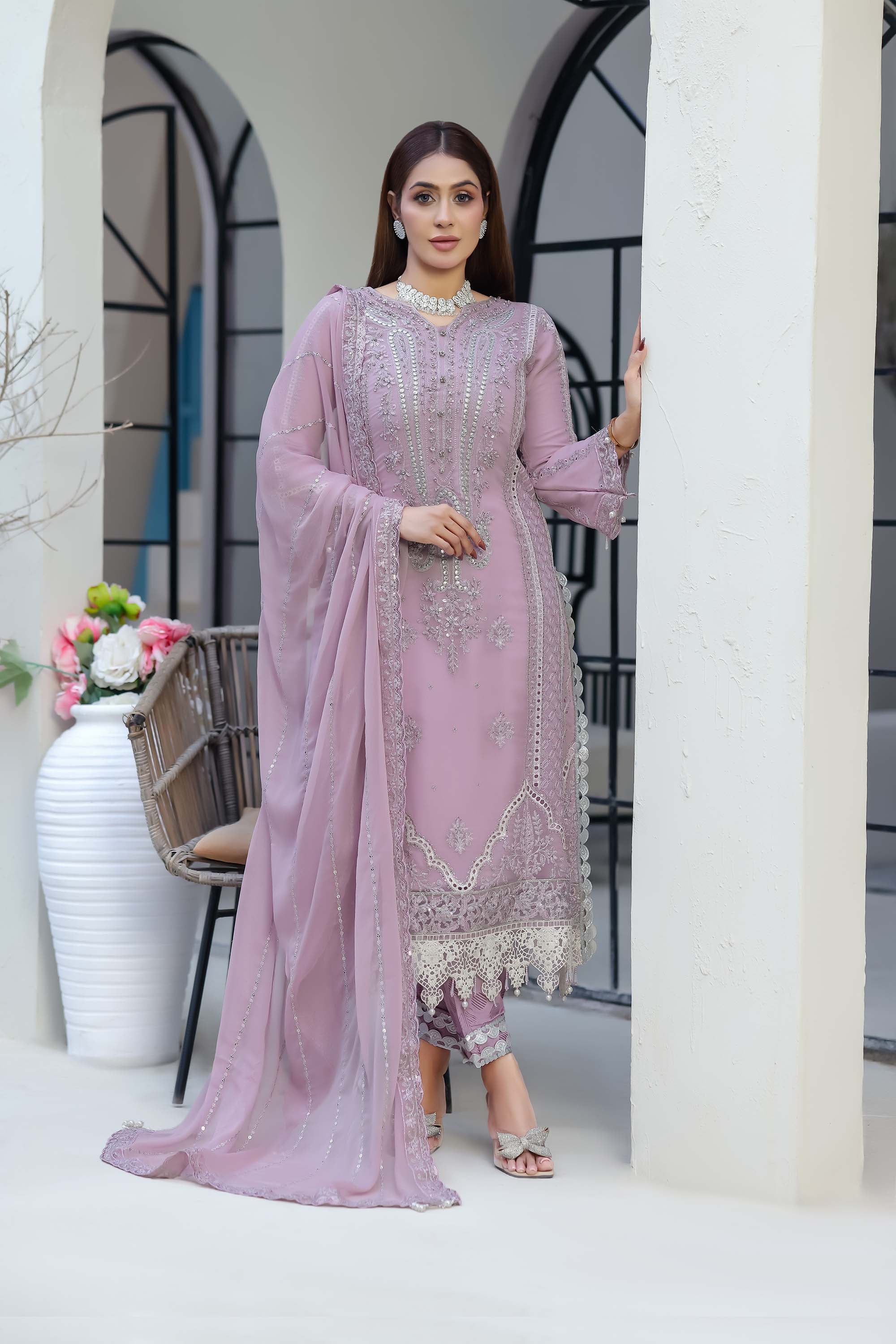 Zaib-o-Zeenat Romantic Series – Dusty Lilac