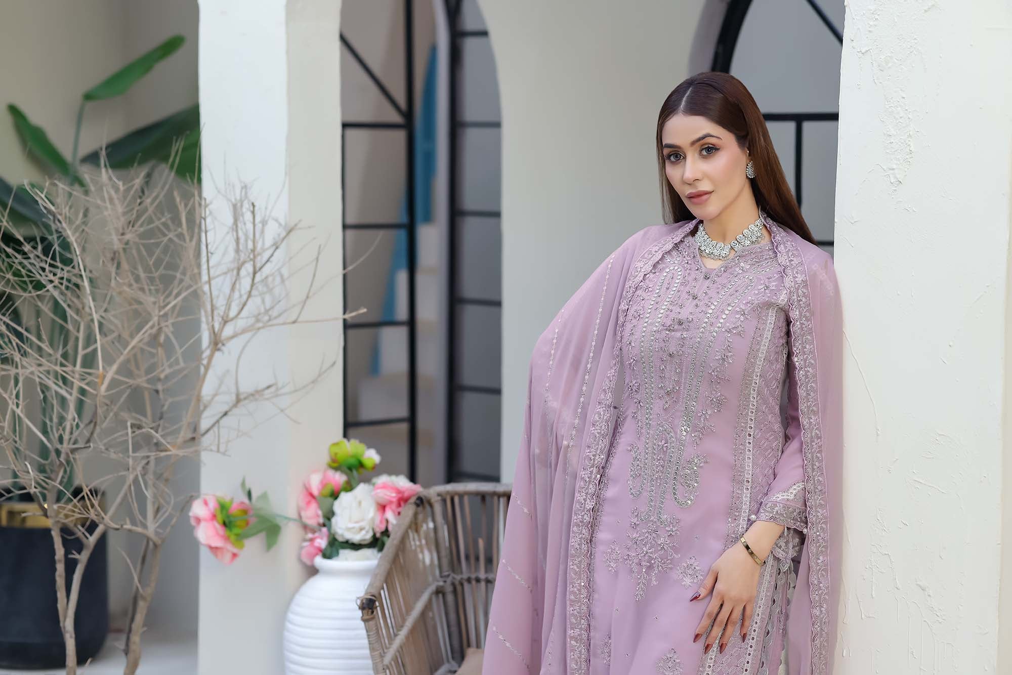 Zaib-o-Zeenat Romantic Series – Dusty Lilac