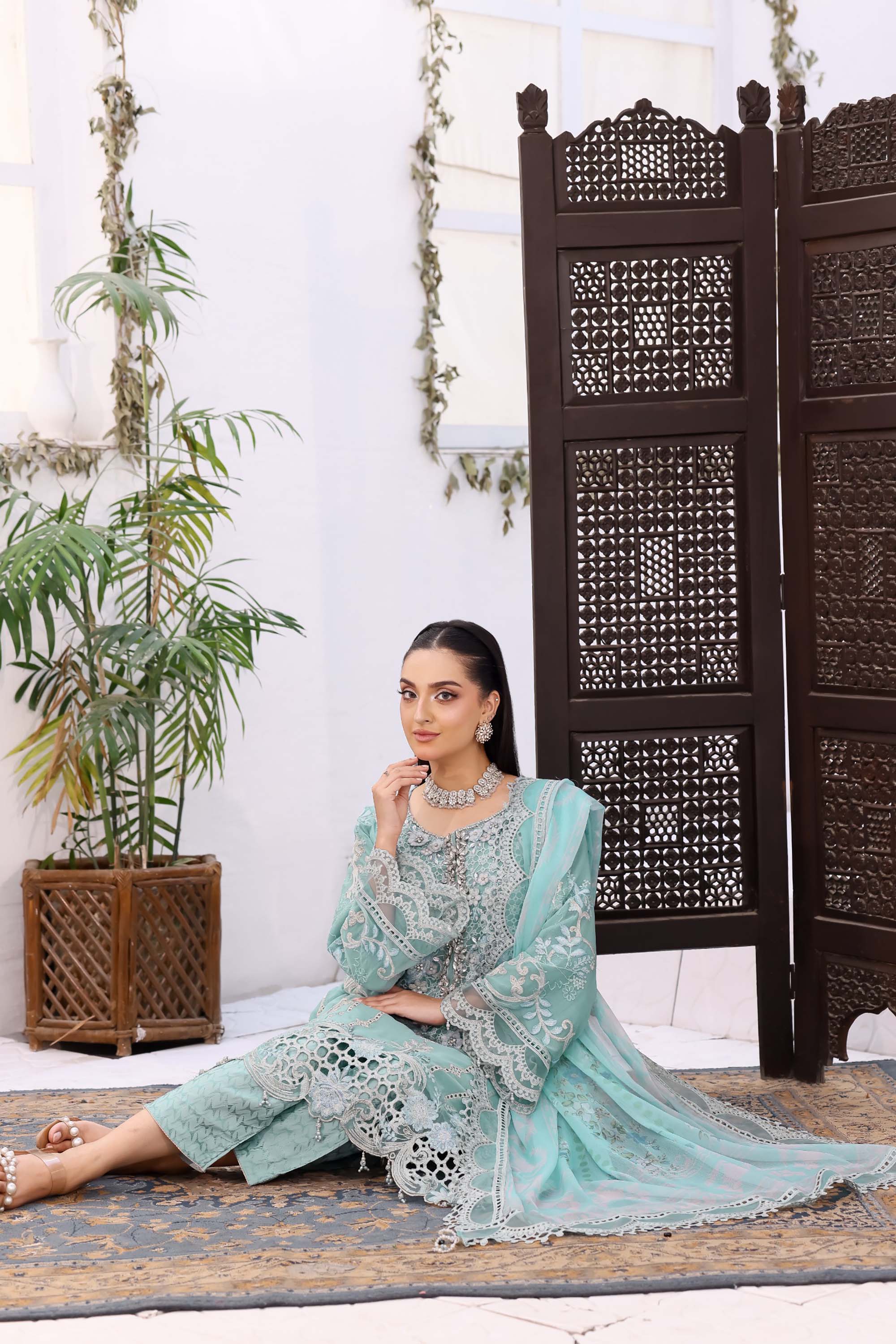 Sahoor Luxury Festive – Seafoam Mist