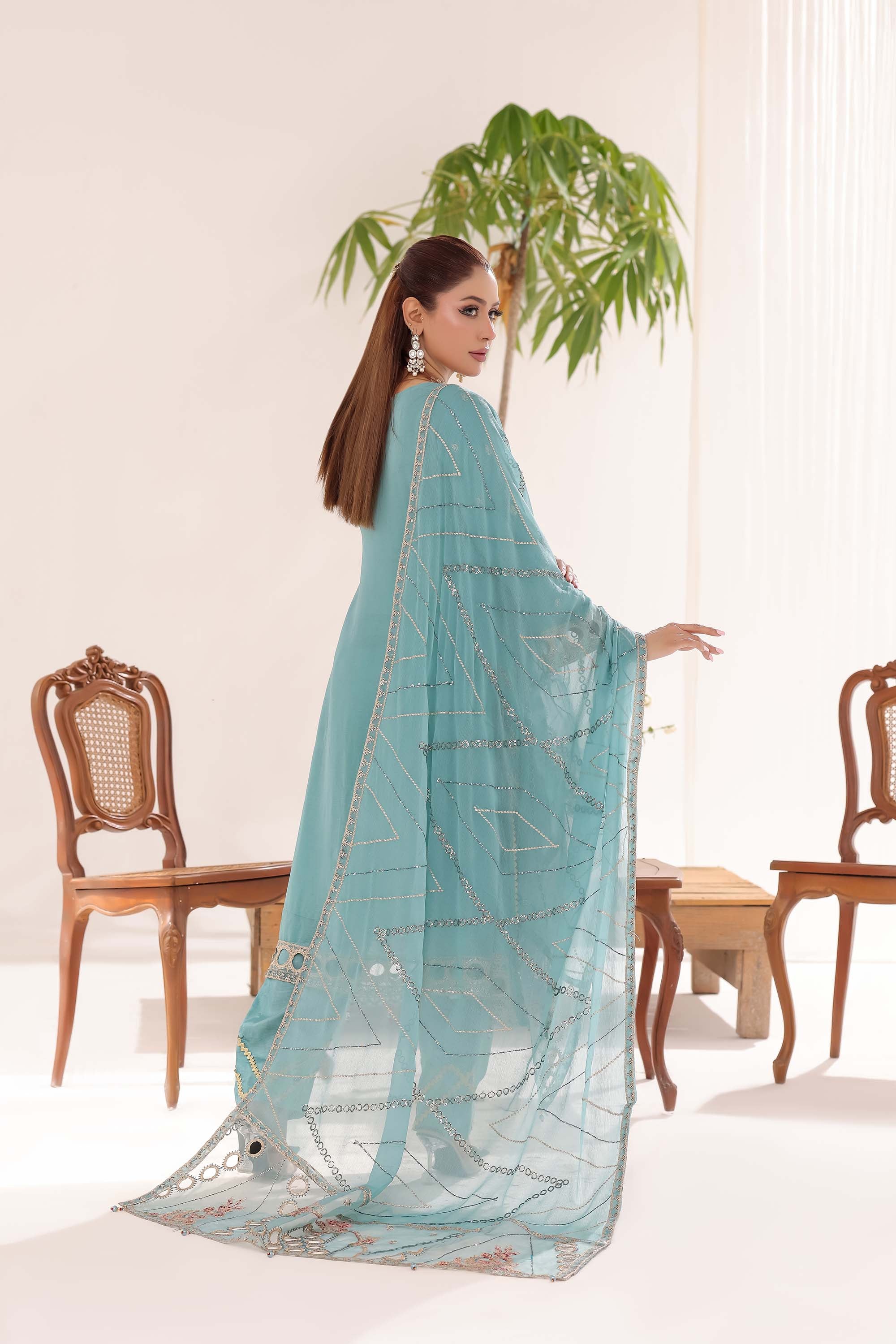 Sahiba: Serene Teal Blue