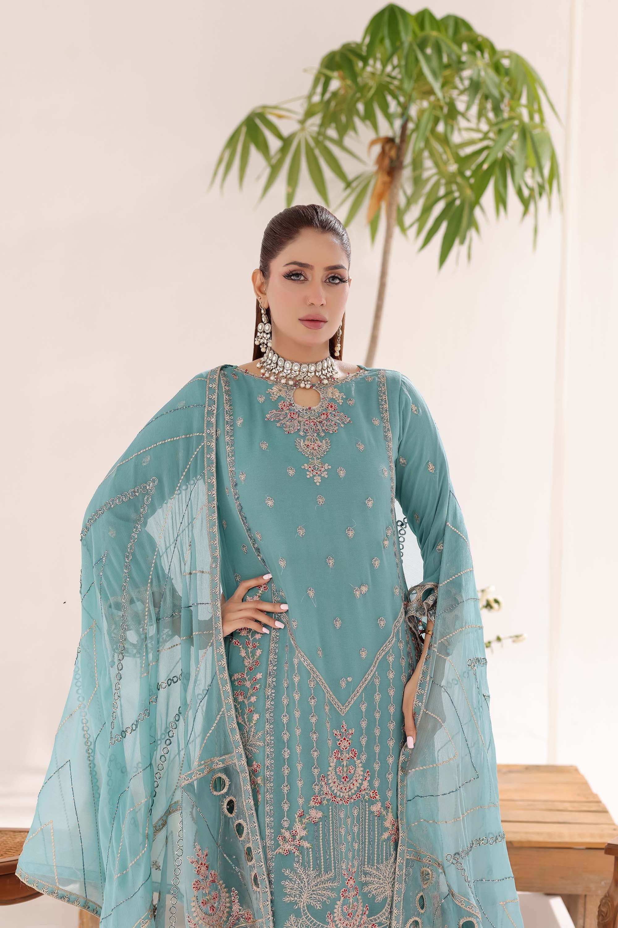 Sahiba: Serene Teal Blue