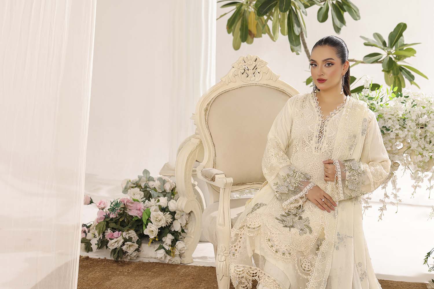 Alara Ivory/Cream Elegant Chiffon Formal Dress