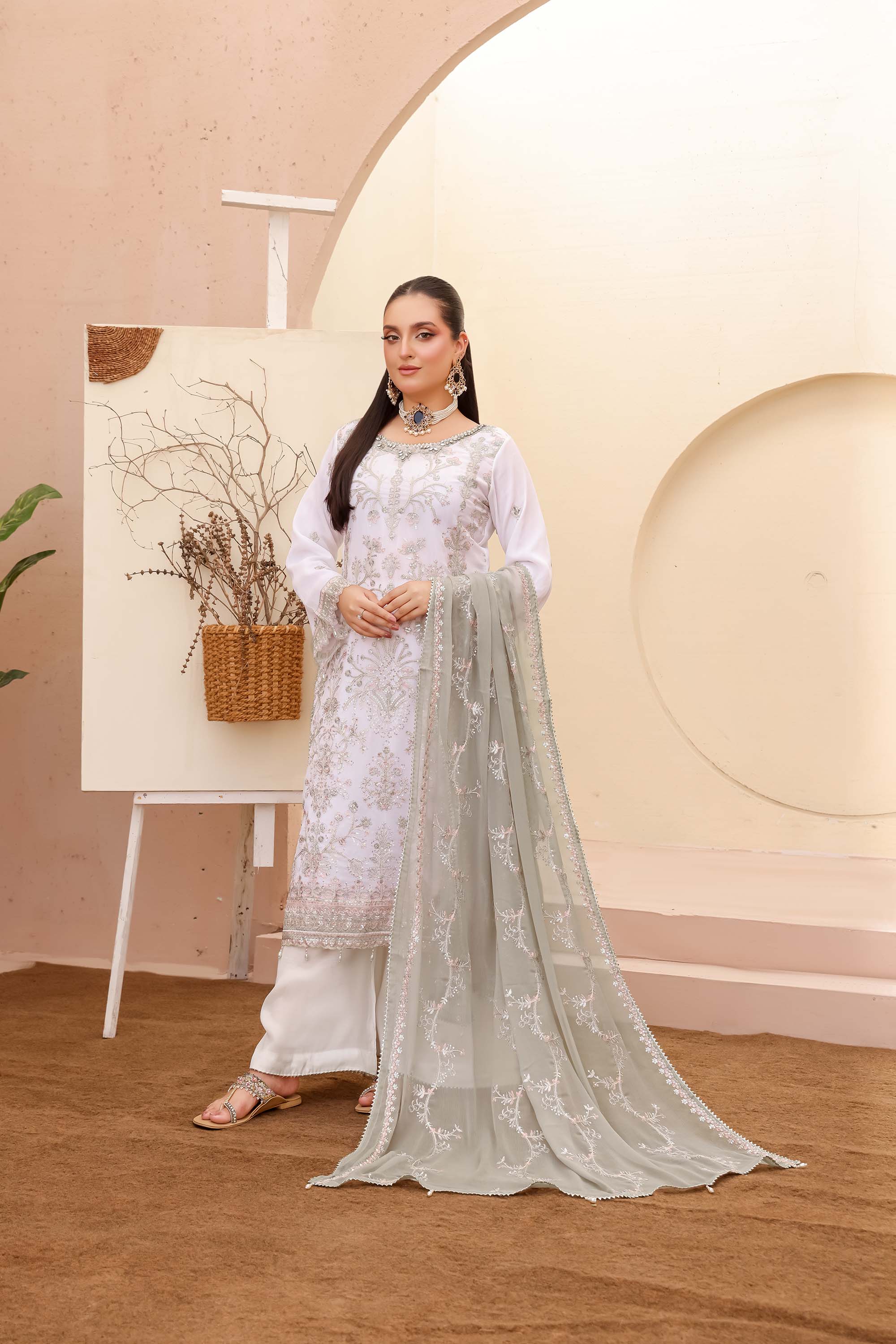 LA Bella White Contrast – Pearl Grey