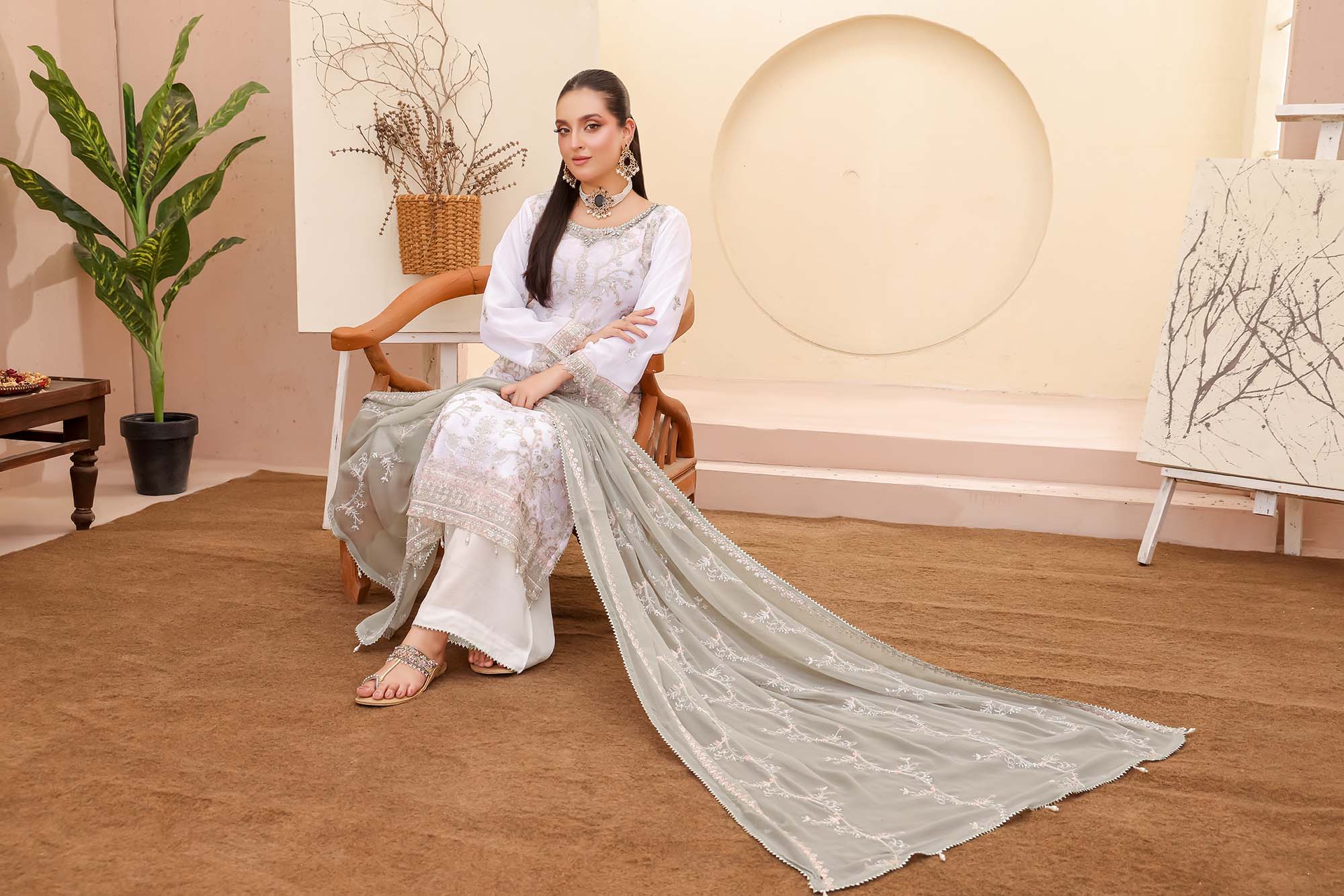 LA Bella White Contrast – Pearl Grey