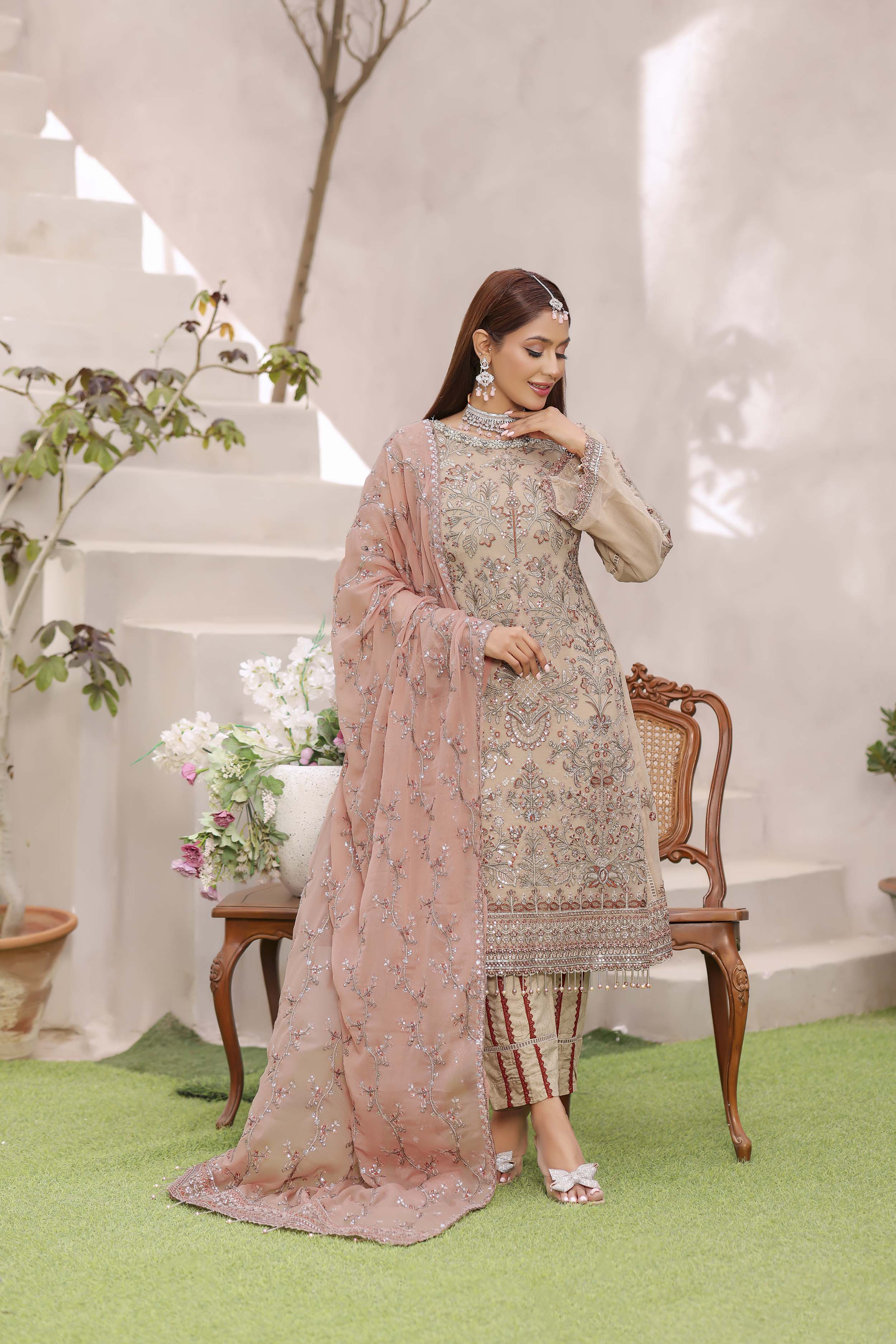 Desert Rose Chiffon Ensemble