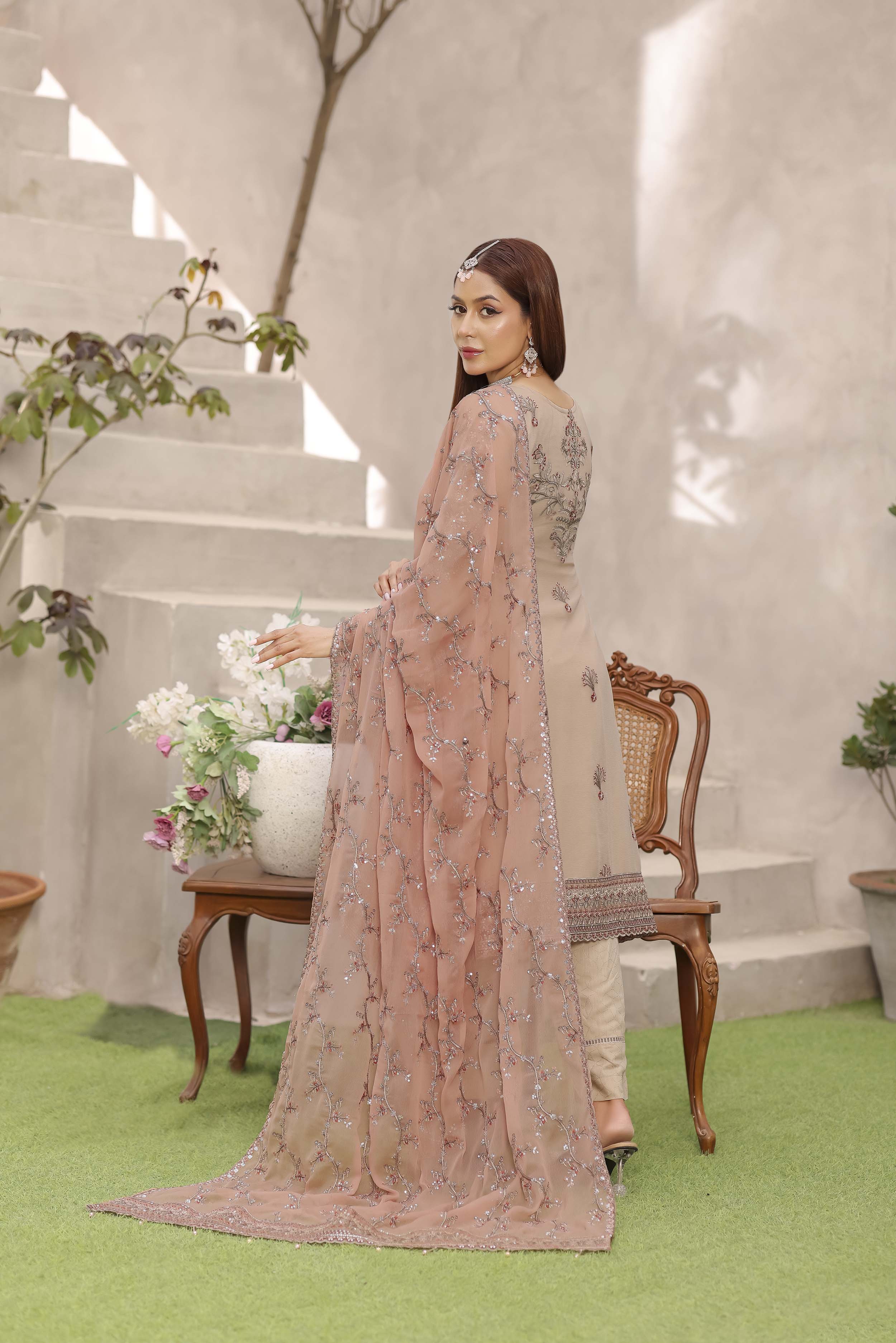 Desert Rose Chiffon Ensemble