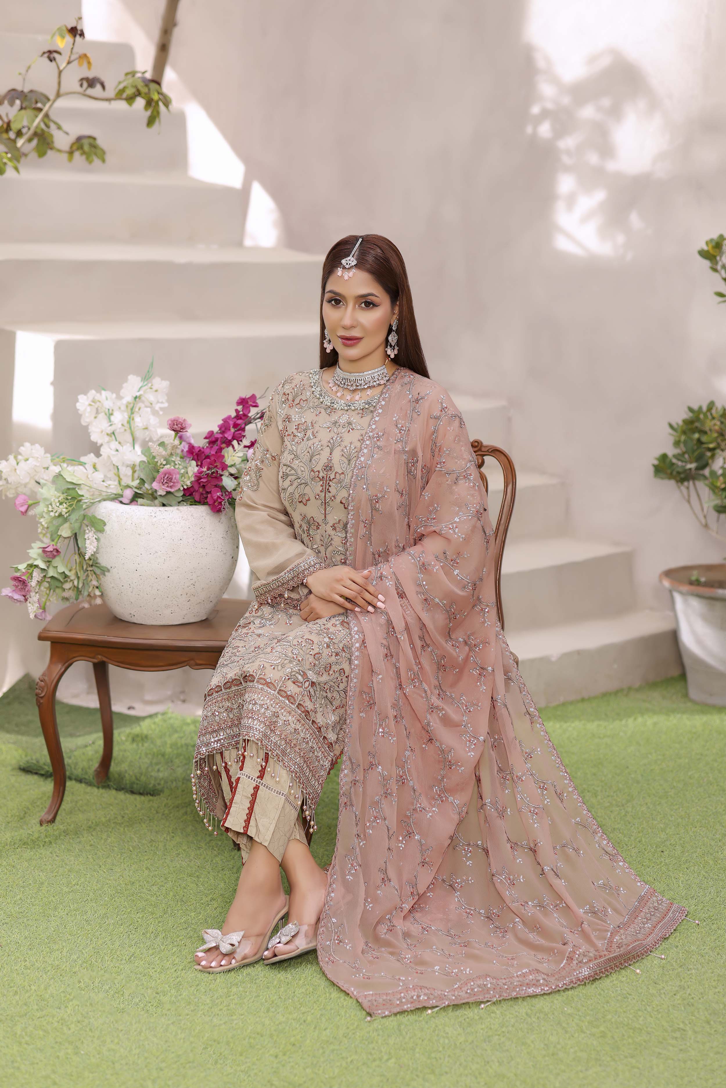 Desert Rose Chiffon Ensemble