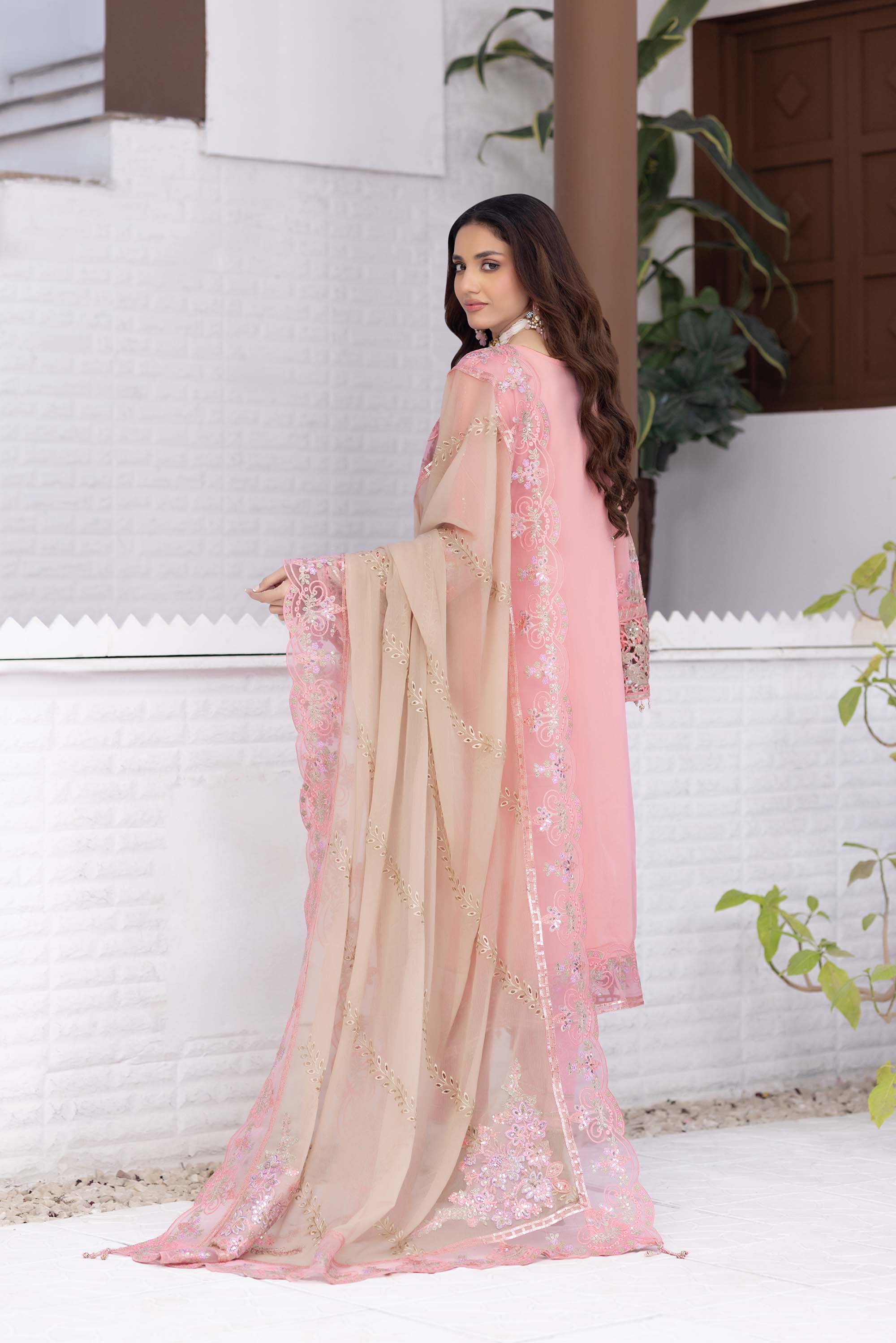 Damir Luxury Embroidered Suit – Blush Pink