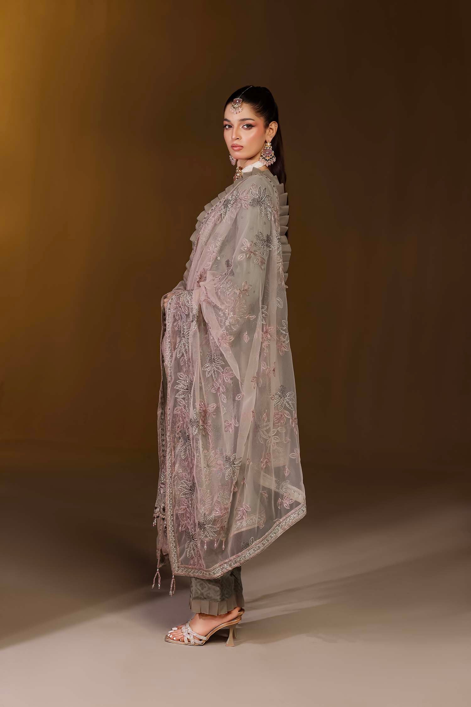 Modern Grey-Mauve Formal Dress | Twilight Grace