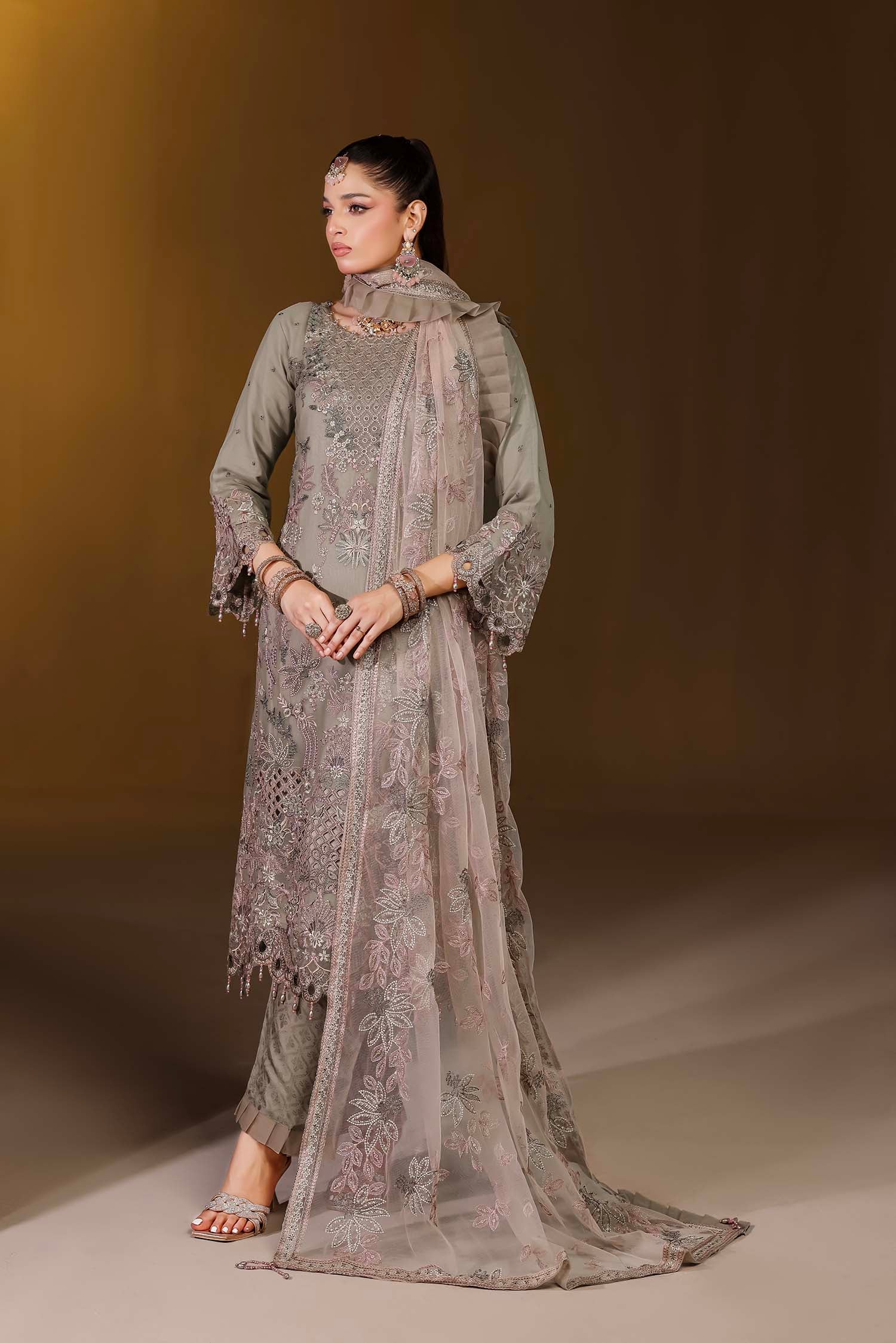 Modern Grey-Mauve Formal Dress | Twilight Grace