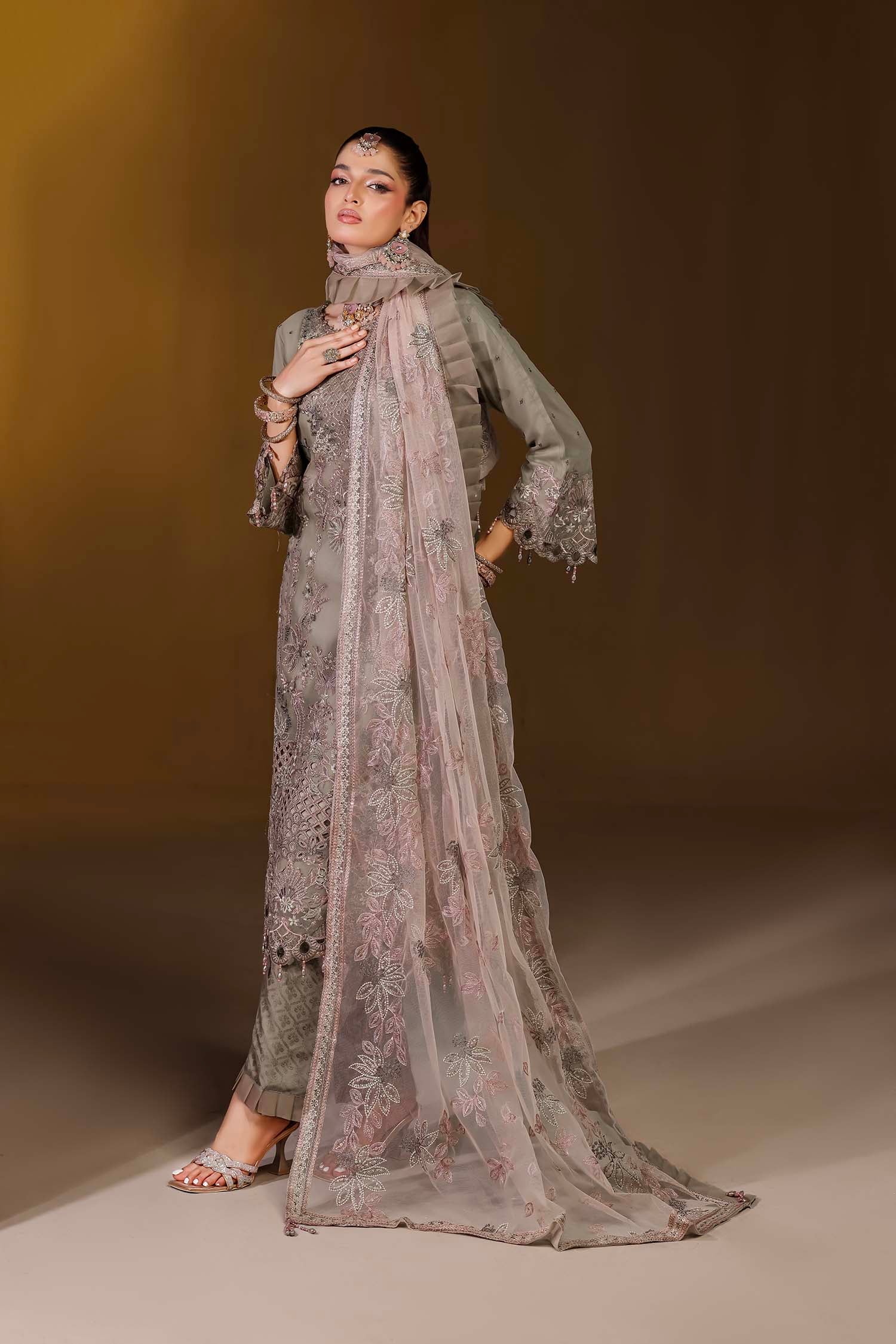 Modern Grey-Mauve Formal Dress | Twilight Grace