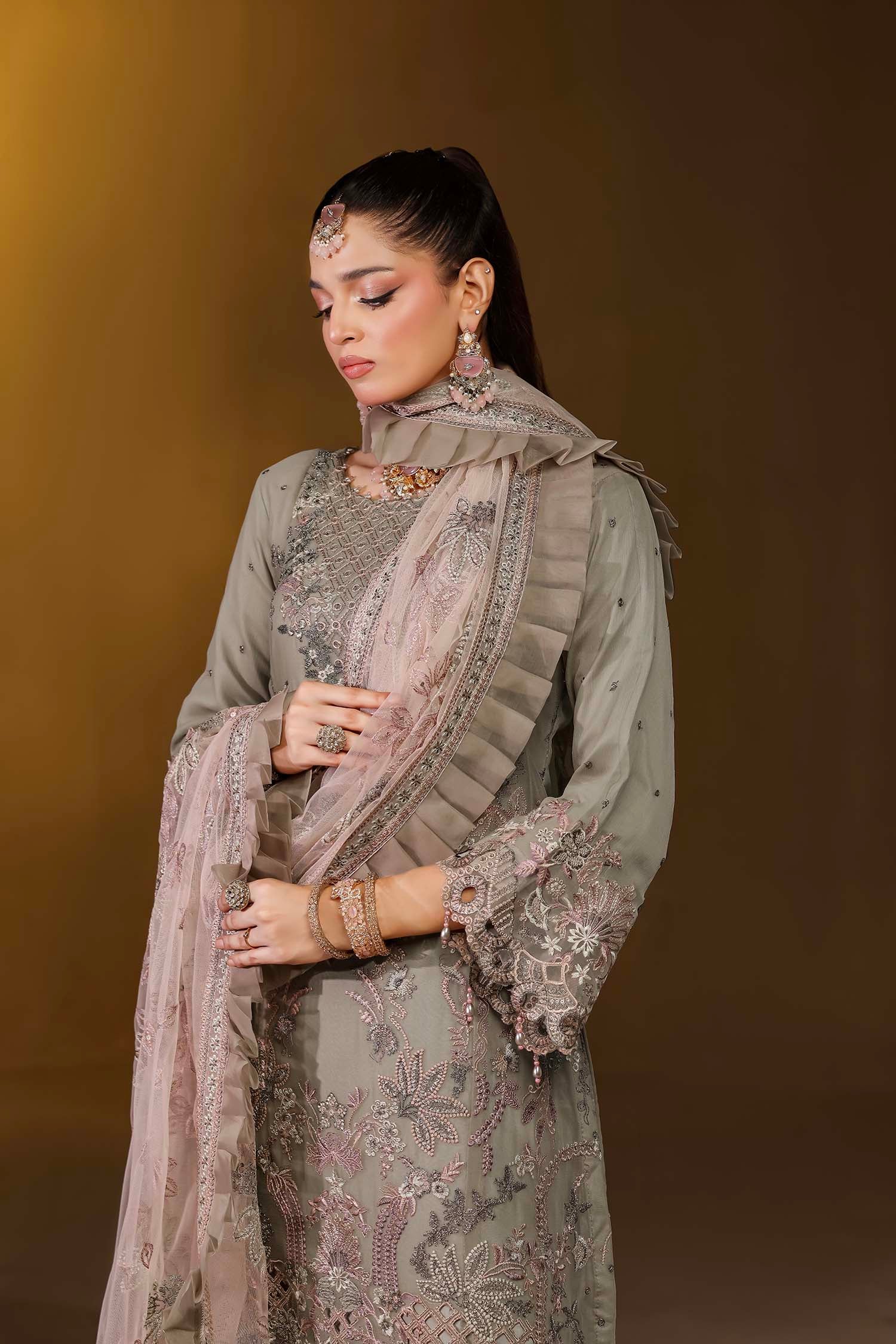 Modern Grey-Mauve Formal Dress | Twilight Grace