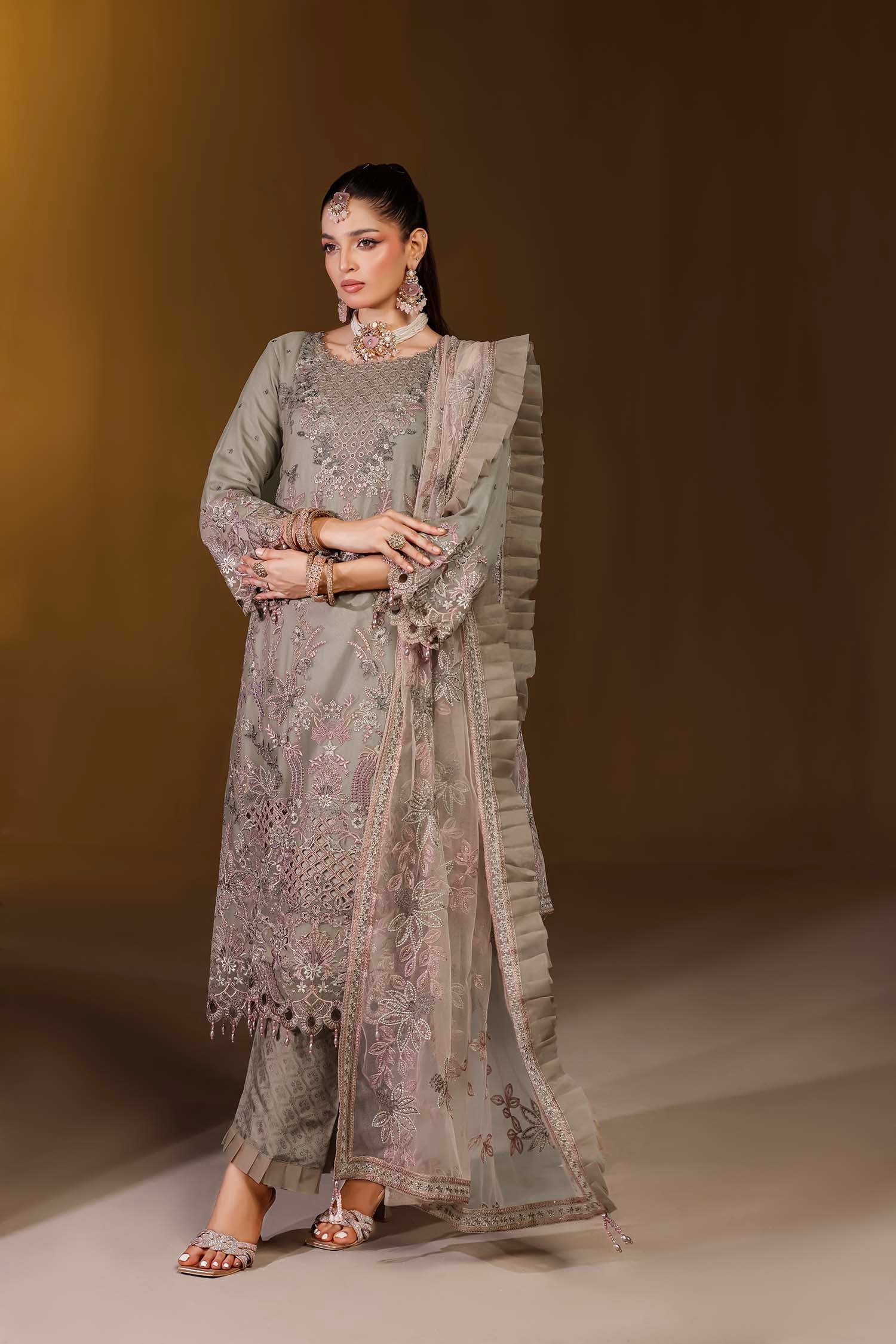 Modern Grey-Mauve Formal Dress | Twilight Grace