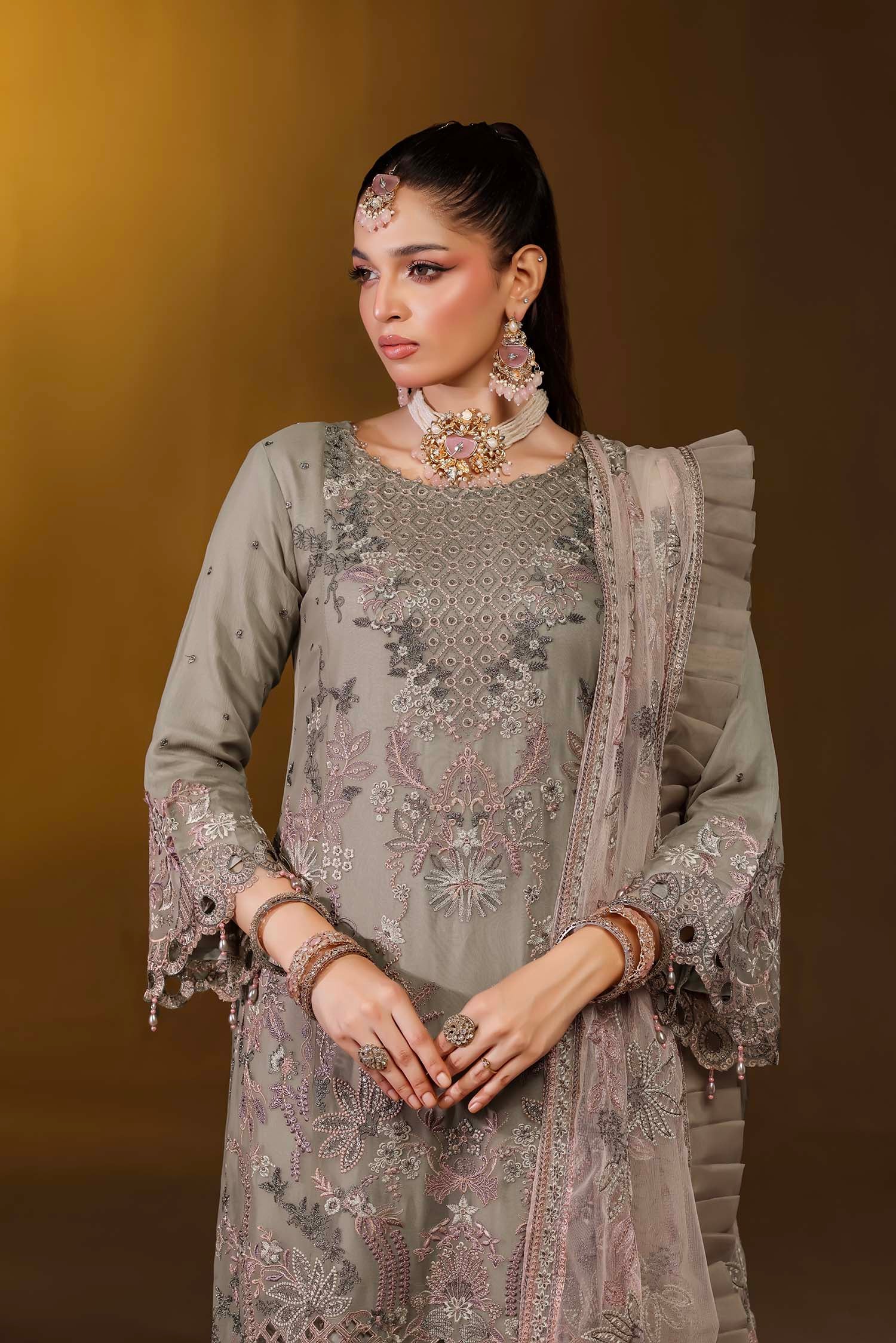 Modern Grey-Mauve Formal Dress | Twilight Grace