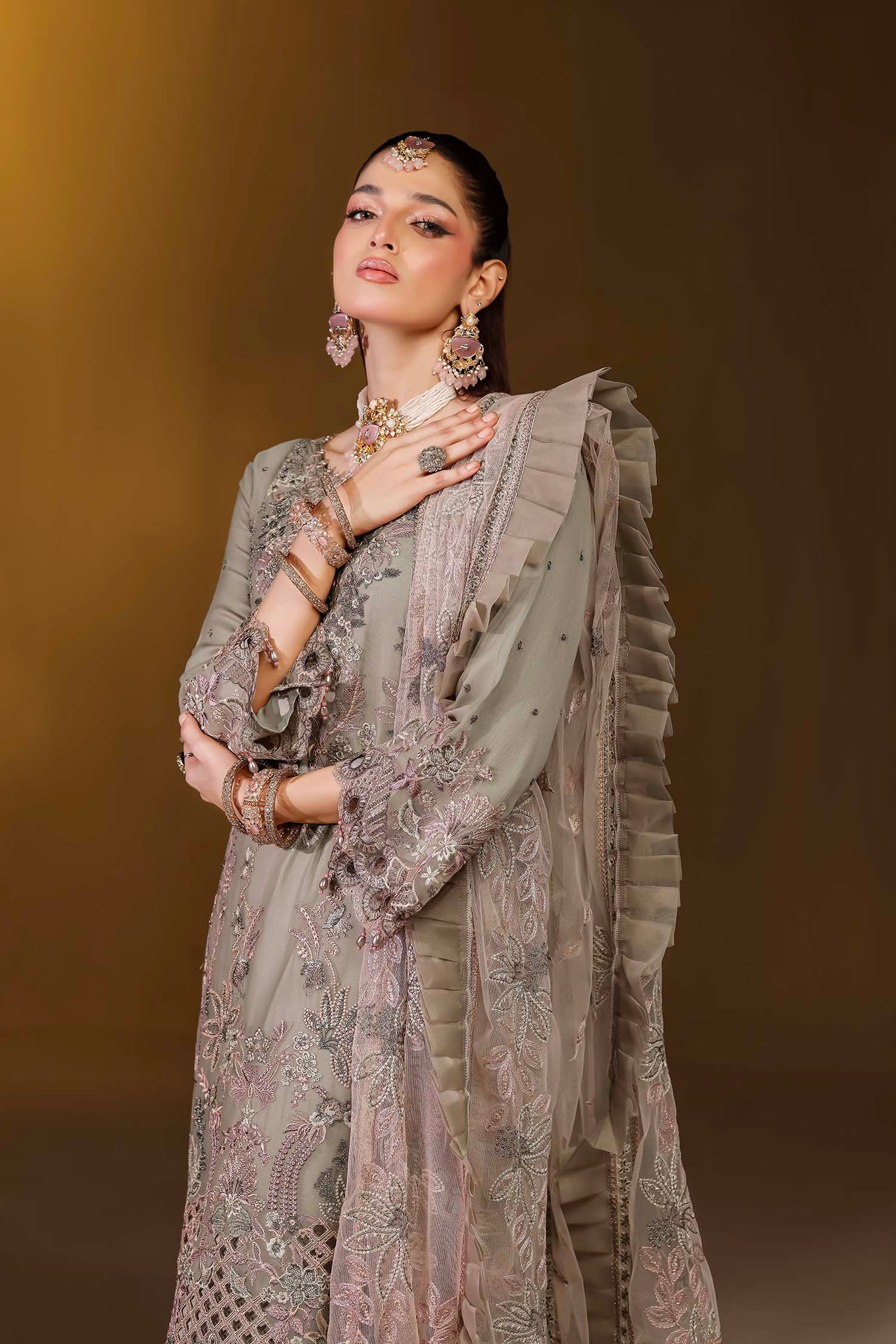 Modern Grey-Mauve Formal Dress | Twilight Grace