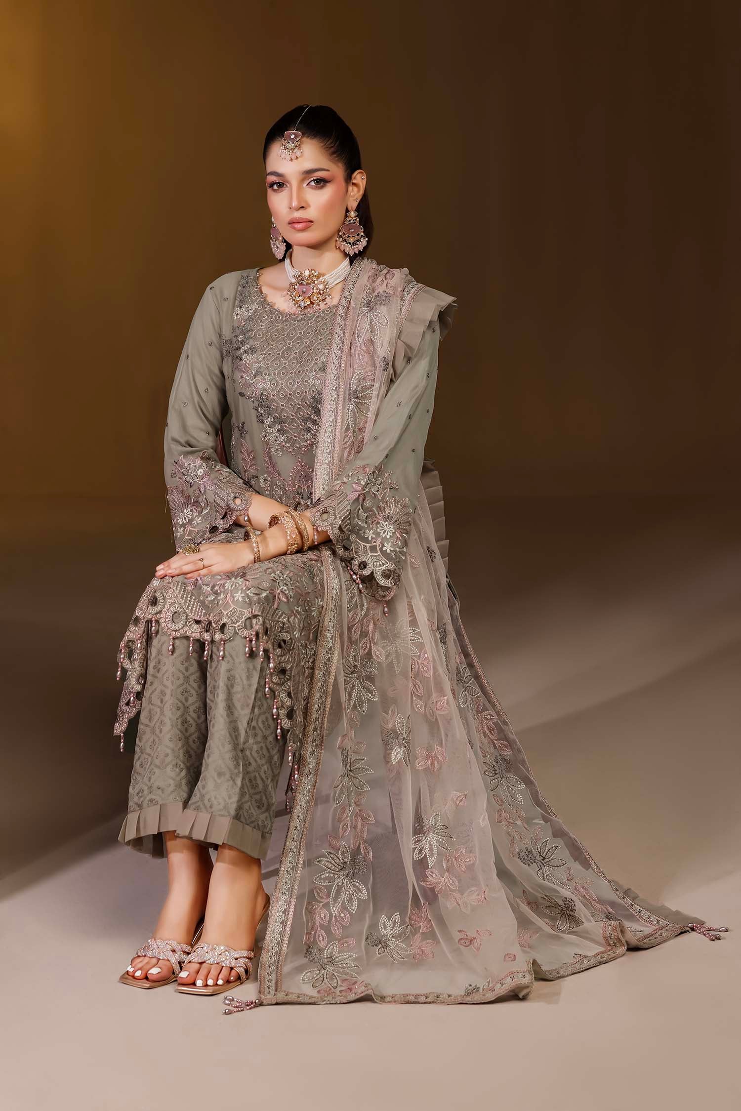 Modern Grey-Mauve Formal Dress | Twilight Grace