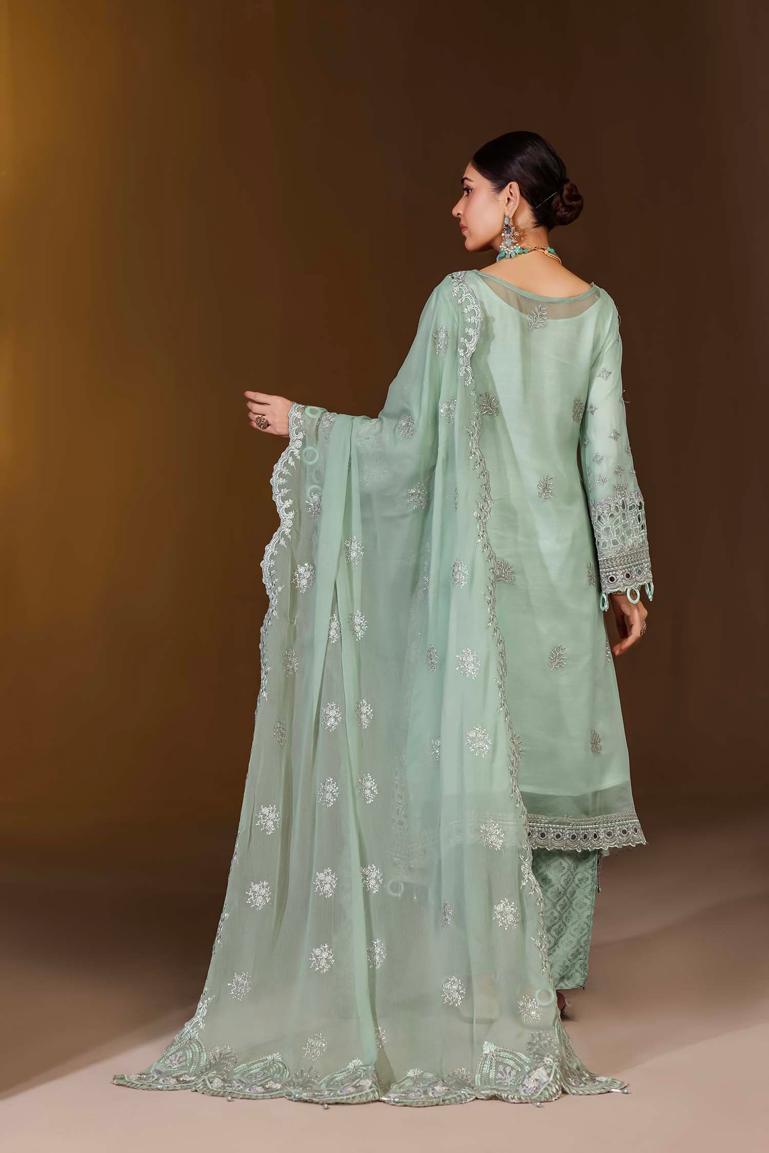 Mint Green Embroidered Suit | Ethereal Formal Wear