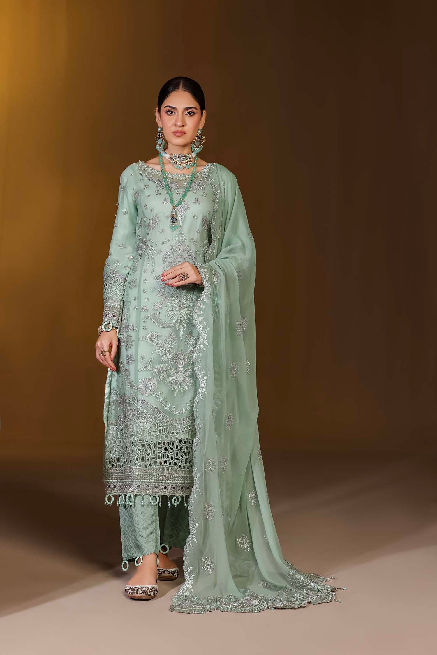 Mint Green Embroidered Suit | Ethereal Formal Wear