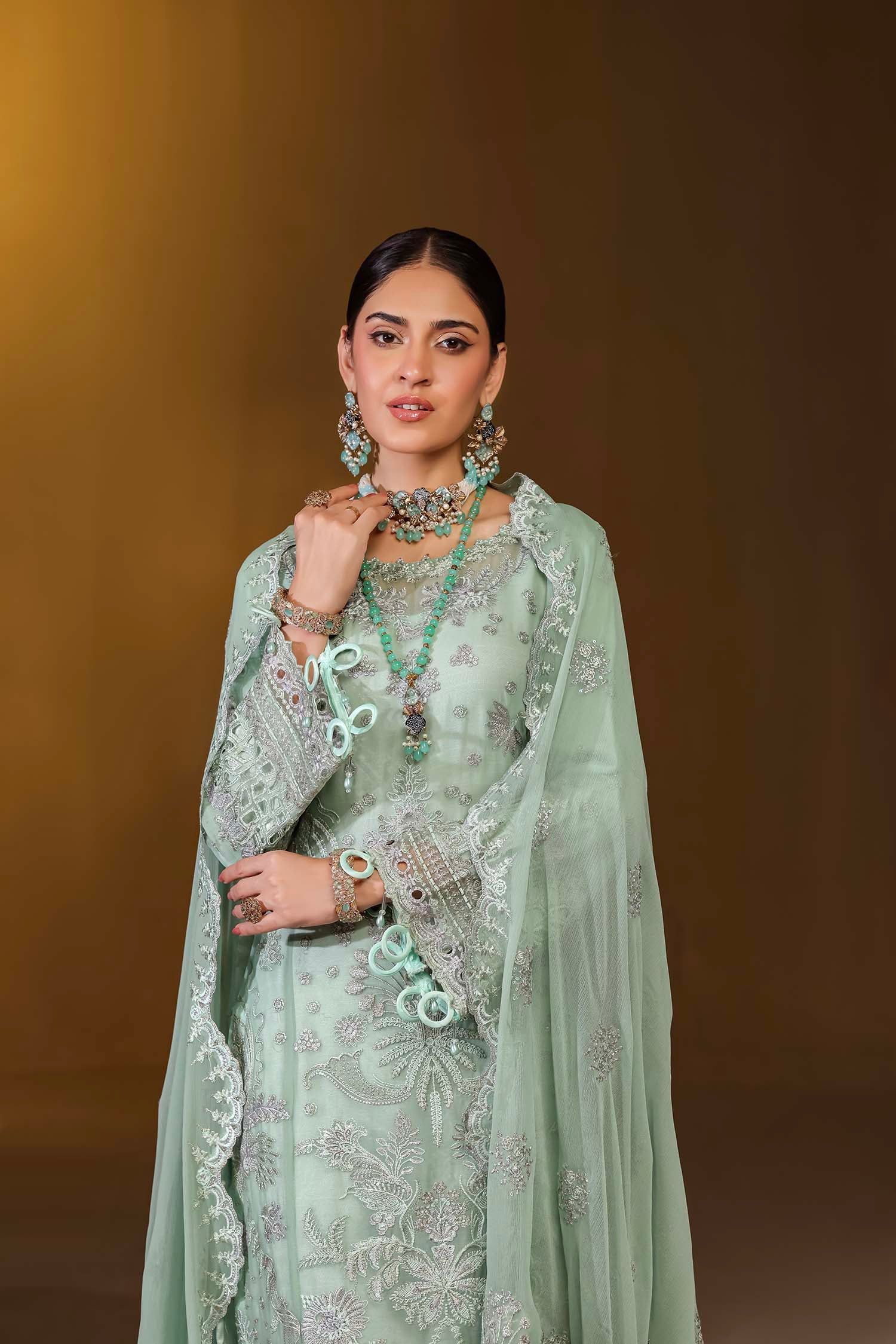 Mint Green Embroidered Suit | Ethereal Formal Wear